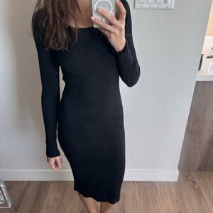 Black fitted dress